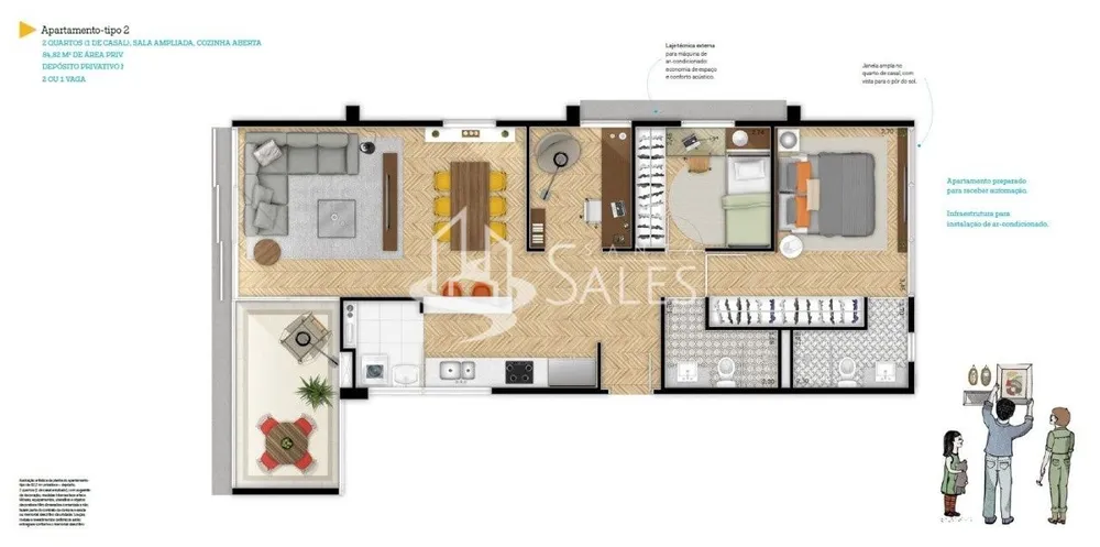 Apartamento, 2 quartos, 85 m² - Foto 1