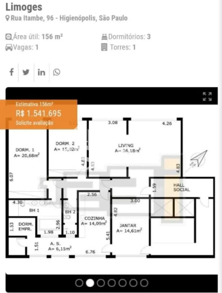 Apartamento, 3 quartos, 156 m² - Foto 2