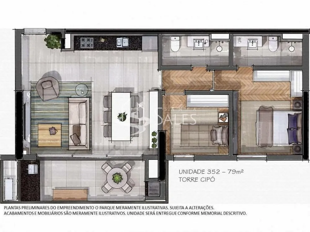 Apartamento, 2 quartos, 78 m² - Foto 1