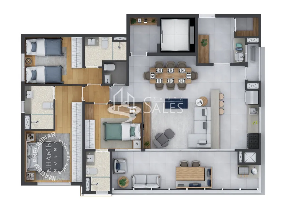 Apartamento, 3 quartos, 111 m² - Foto 7