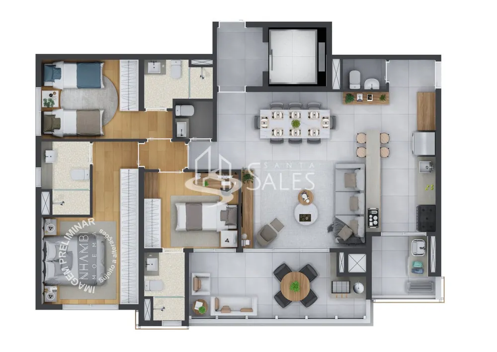 Apartamento, 3 quartos, 111 m² - Foto 4