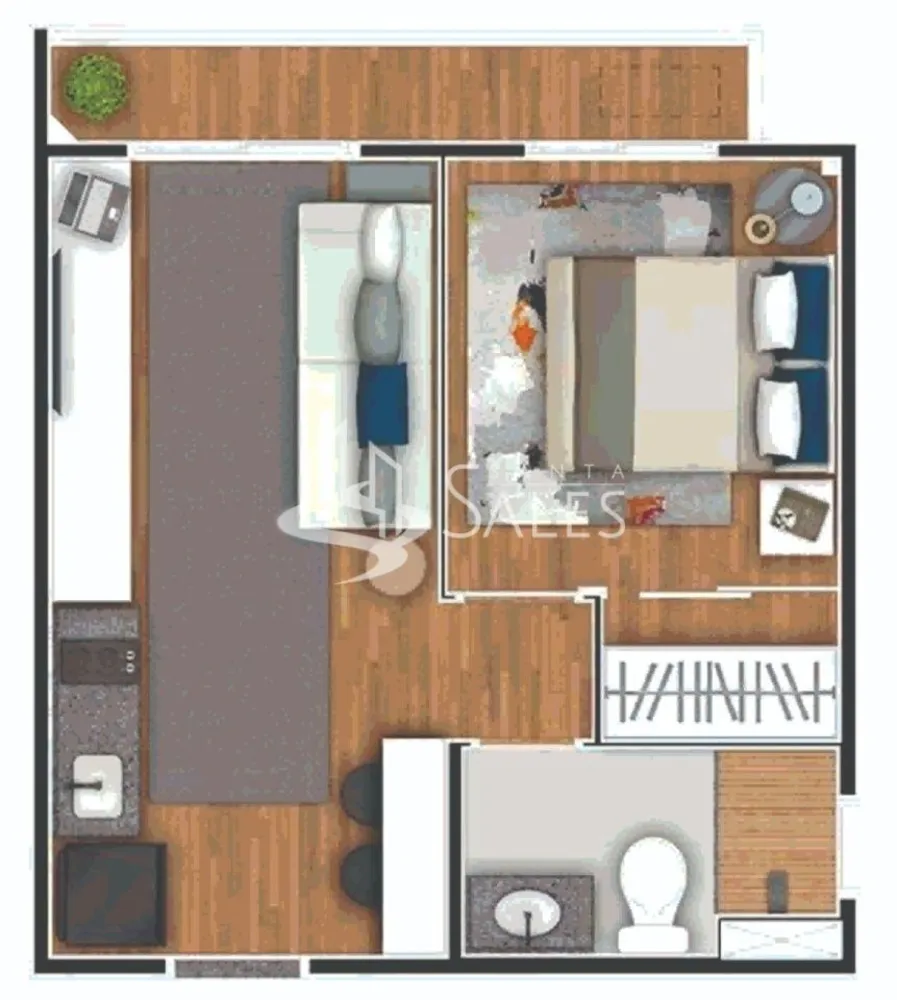 Apartamento, 1 quarto, 34 m² - Foto 4