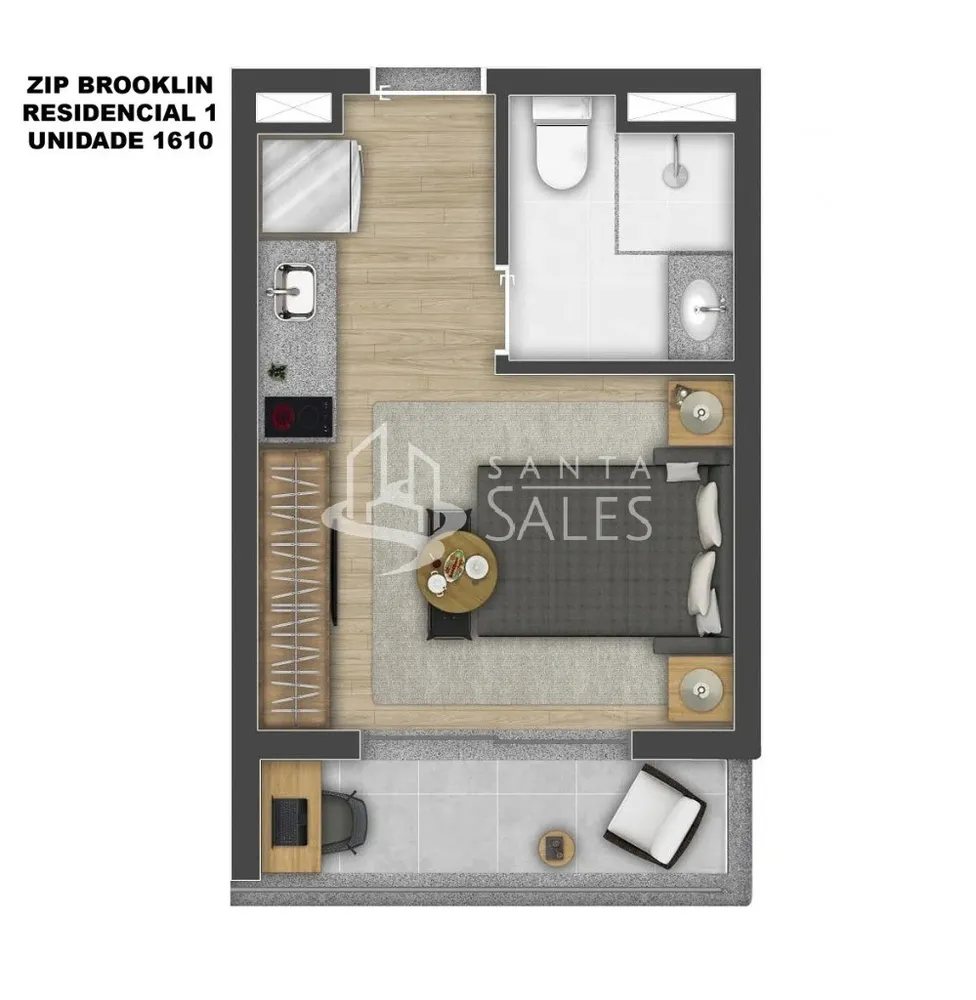 Apartamento, 1 quarto, 24 m² - Foto 6