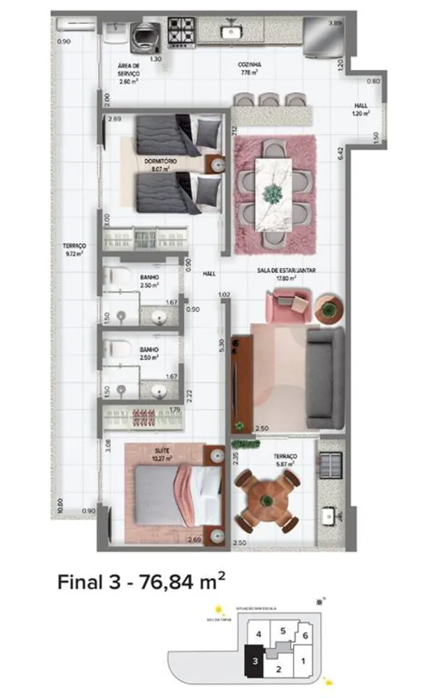 Apartamento, 2 quartos, 76 m² - Foto 6