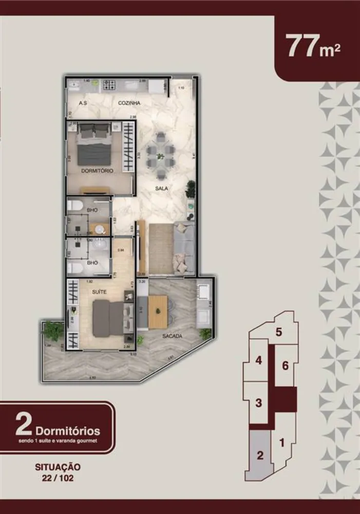 Apartamento, 2 quartos, 77 m² - Foto 9