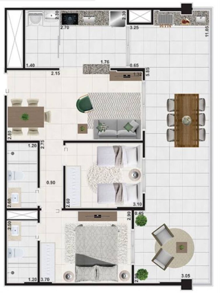 Apartamento, 2 quartos, 95 m² - Foto 13