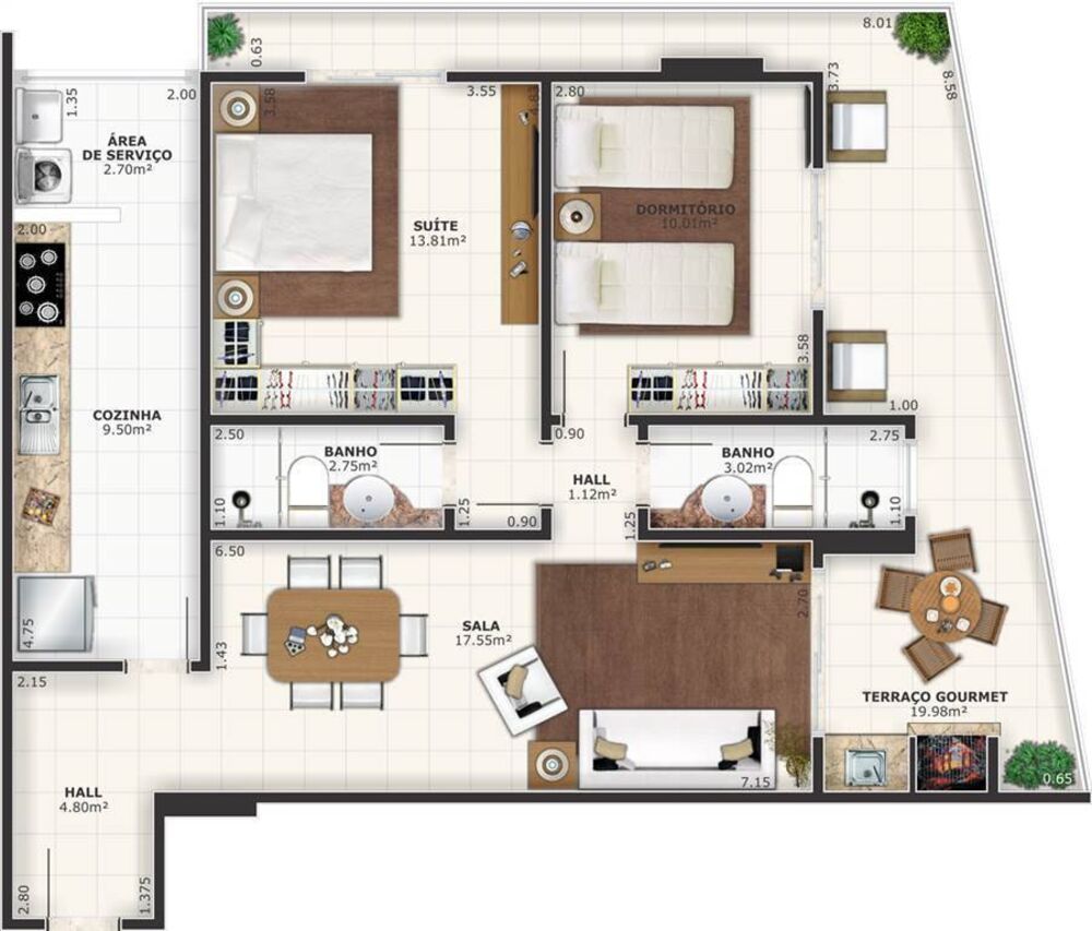 Apartamento, 2 quartos, 88 m² - Foto 16