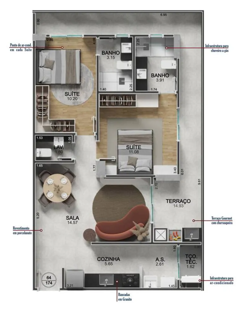 Apartamento, 2 quartos, 83 m² - Foto 8