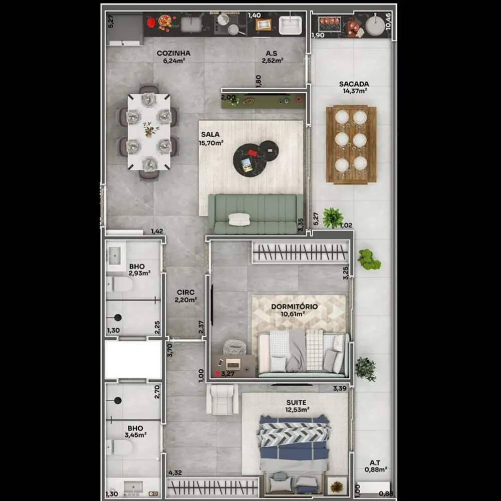 Apartamento, 2 quartos, 81 m² - Foto 8