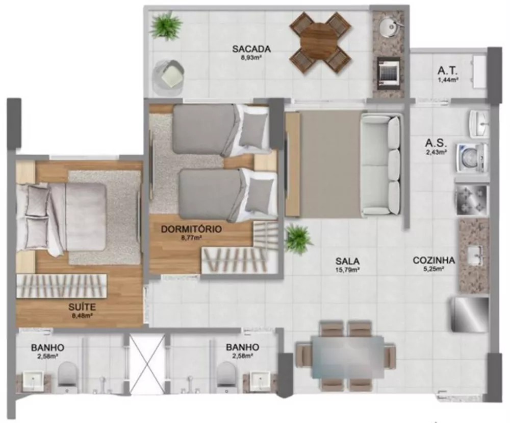 Apartamento, 2 quartos, 67 m² - Foto 6