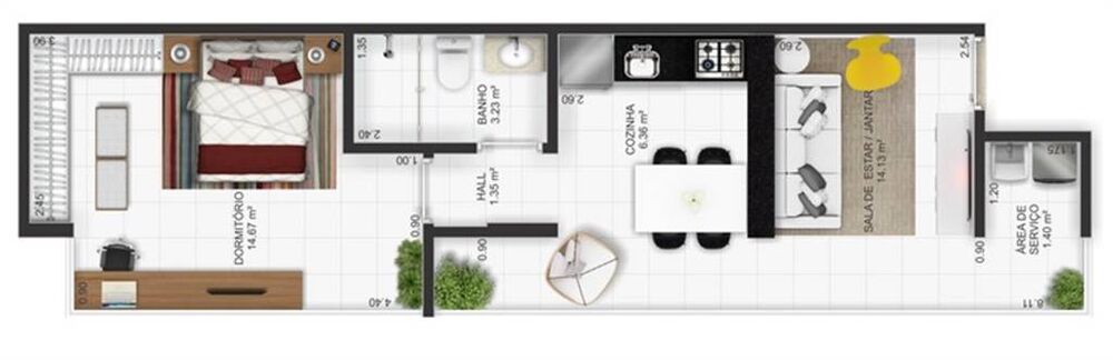Apartamento, 1 quarto, 45 m² - Foto 11