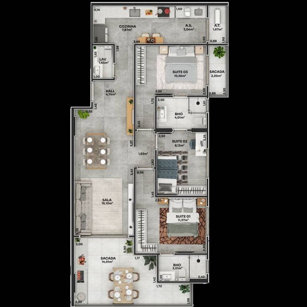 Apartamento, 3 quartos, 106 m² - Foto 14