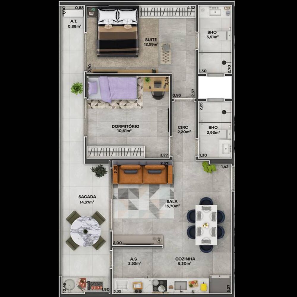 Apartamento, 2 quartos, 80 m² - Foto 11