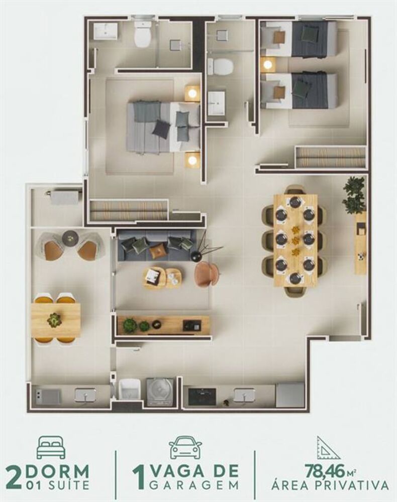 Apartamento, 2 quartos, 78 m² - Foto 12