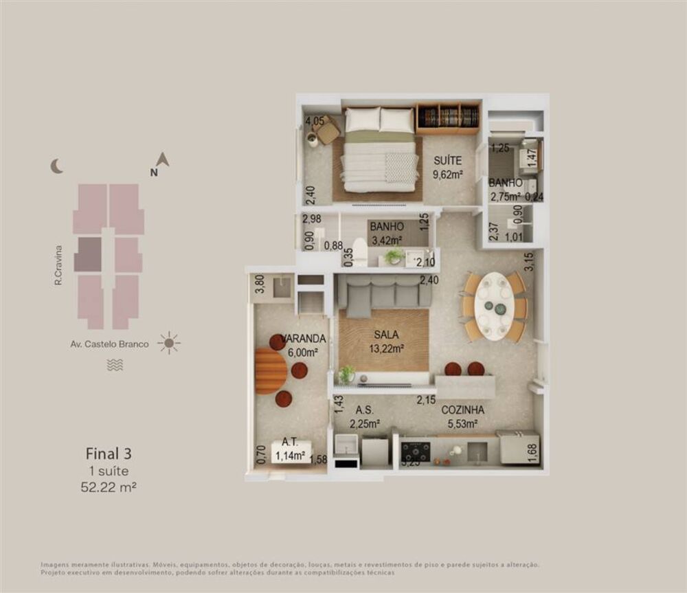 Apartamento, 2 quartos, 69 m² - Foto 12