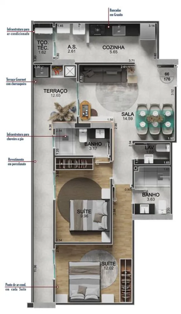 Apartamento, 2 quartos, 79 m² - Foto 9