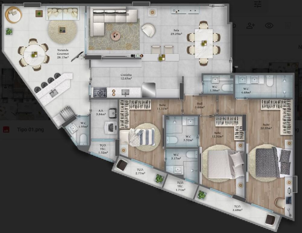 Apartamento, 3 quartos, 126 m² - Foto 17