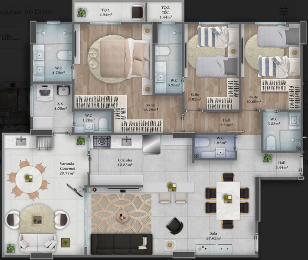 Apartamento, 3 quartos, 126 m² - Foto 15