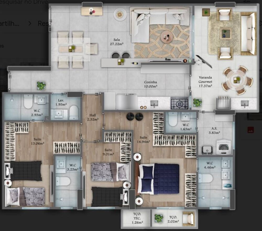 Apartamento, 3 quartos, 126 m² - Foto 18