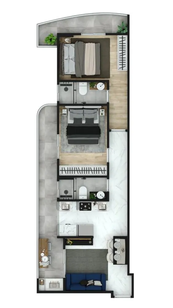 Apartamento, 2 quartos, 59 m² - Foto 4