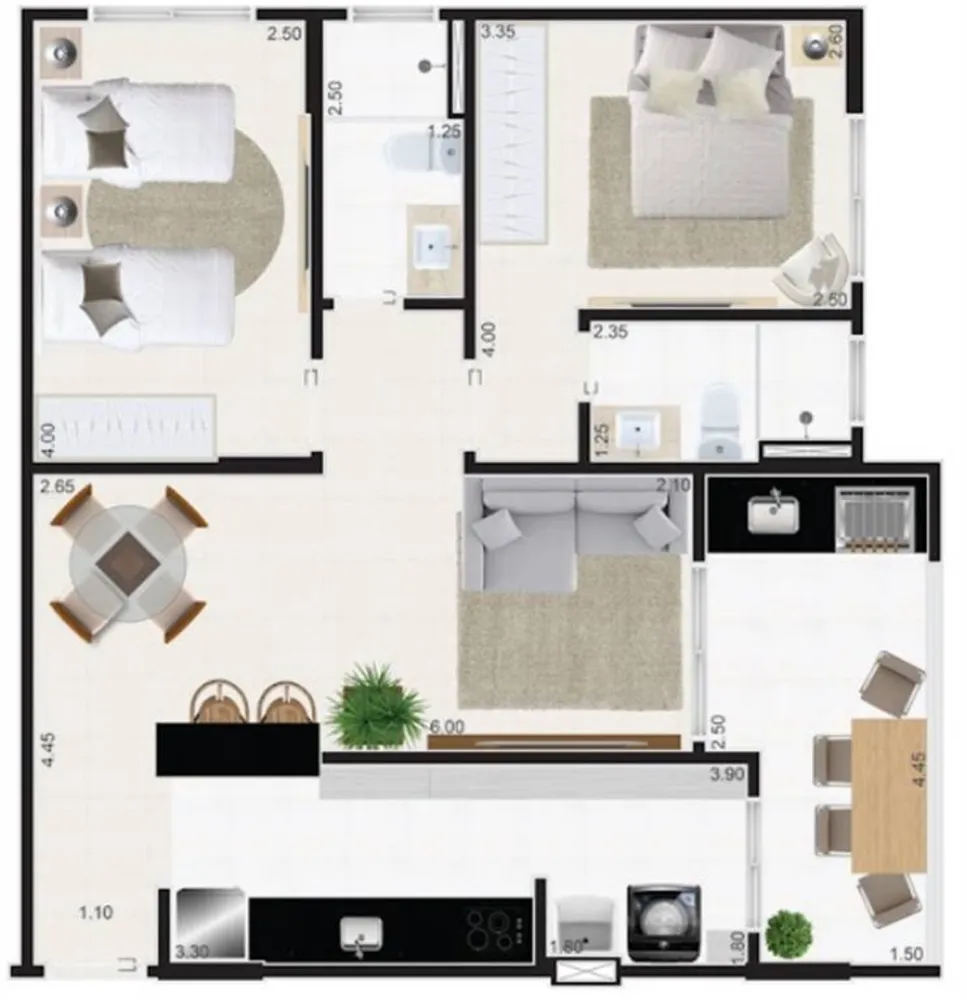 Apartamento, 2 quartos, 71 m² - Foto 2