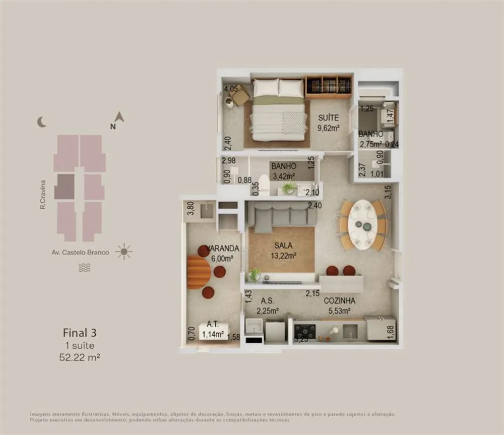 Apartamento, 2 quartos, 69 m² - Foto 12