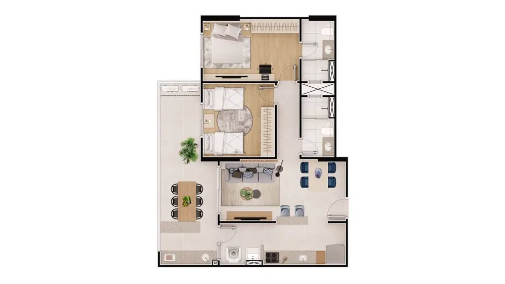 Apartamento, 2 quartos, 85 m² - Foto 2