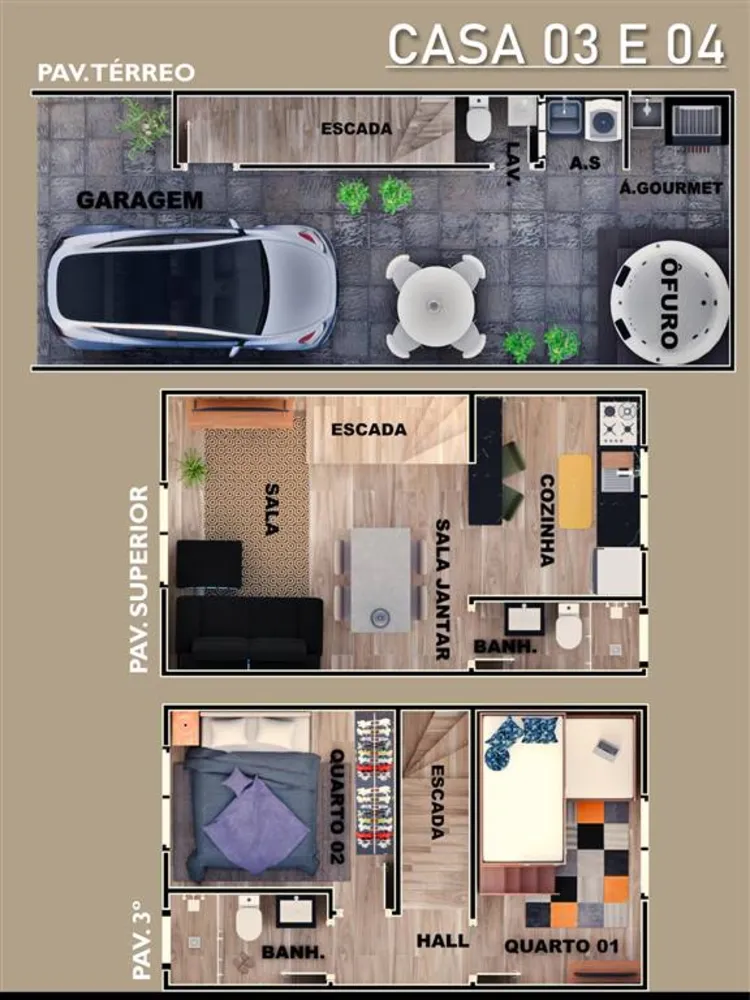 Sobrado, 2 quartos, 80 m² - Foto 1