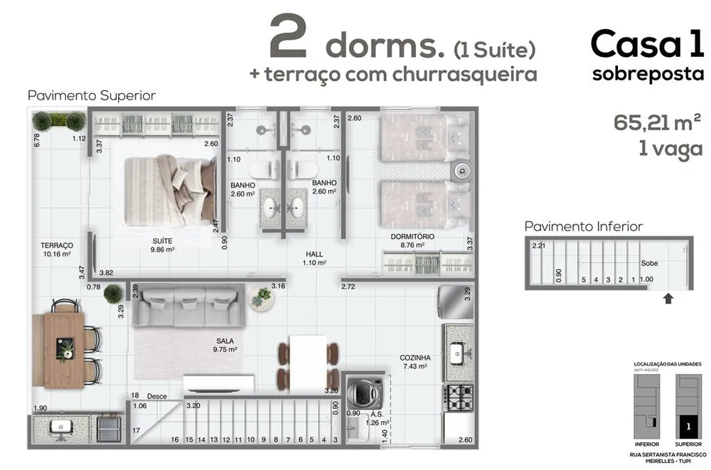 Casa de Condomínio, 2 quartos - Foto 2