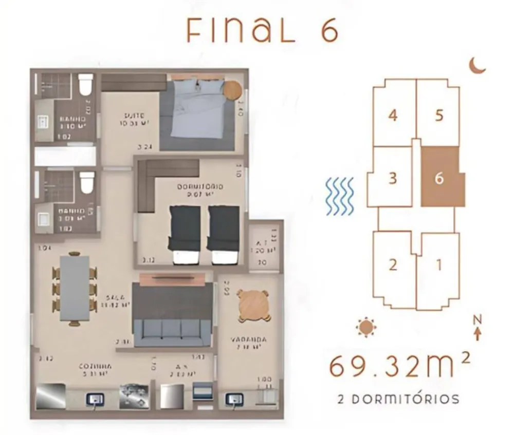 Apartamento, 2 quartos, 69 m² - Foto 4