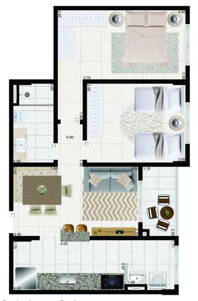Apartamento, 2 quartos, 61 m² - Foto 1