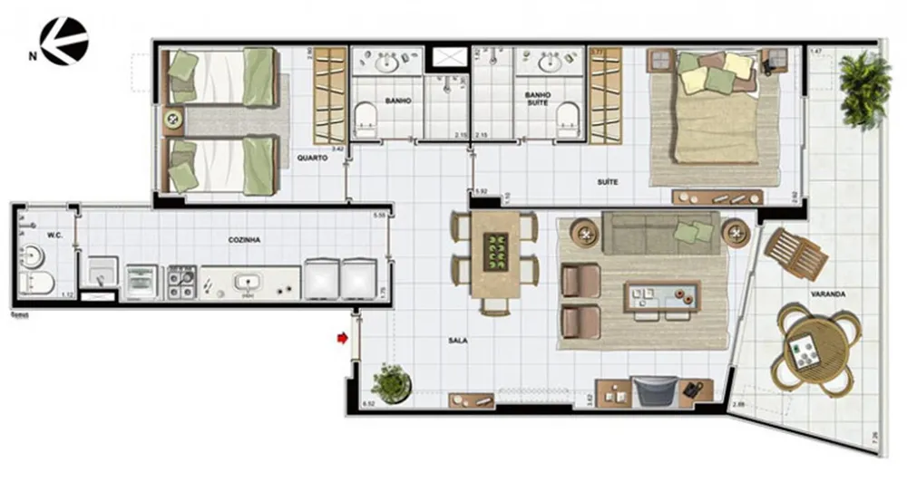 Apartamento, 2 quartos, 84 m² - Foto 5