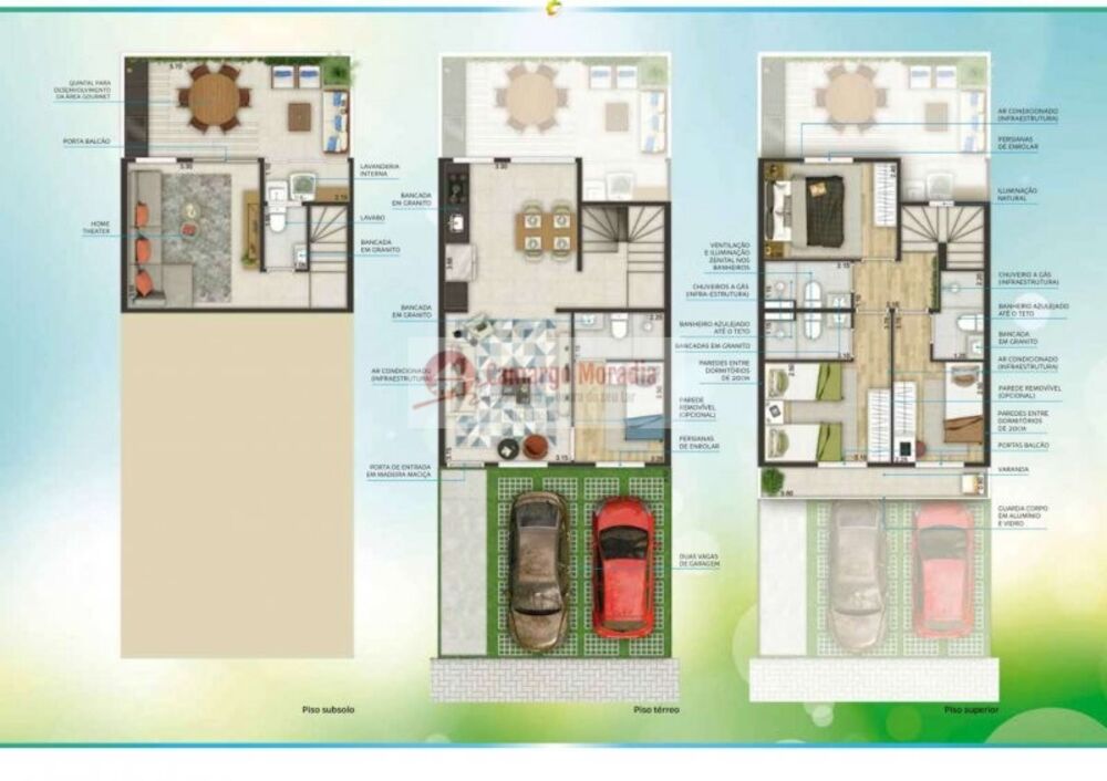 Casa de Condomínio, 3 quartos - Foto 2