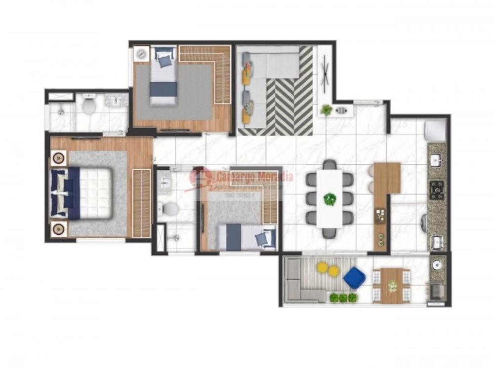 Apartamento à venda com 3 quartos, 63m² - Foto 8