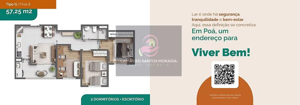 Apartamento, 2 quartos, 45 m² - Foto 3