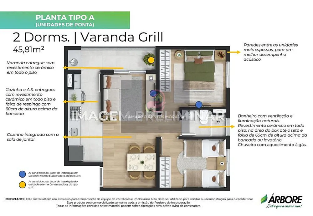 Apartamento, 2 quartos, 45 m² - Foto 1