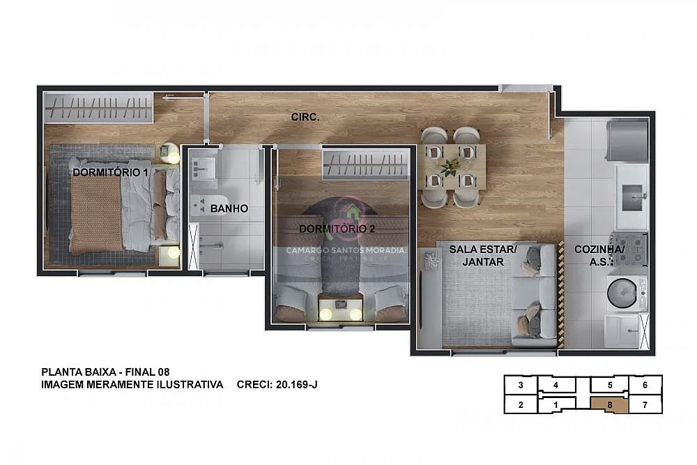 Apartamento, 2 quartos, 48 m² - Foto 33