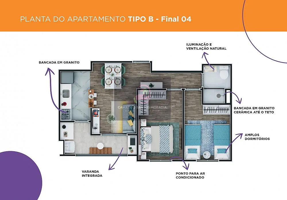 Apartamento, 2 quartos, 47 m² - Foto 4
