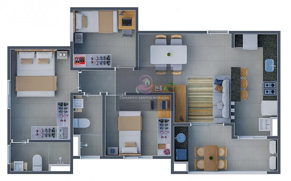 Apartamento, 2 quartos, 67 m² - Foto 3