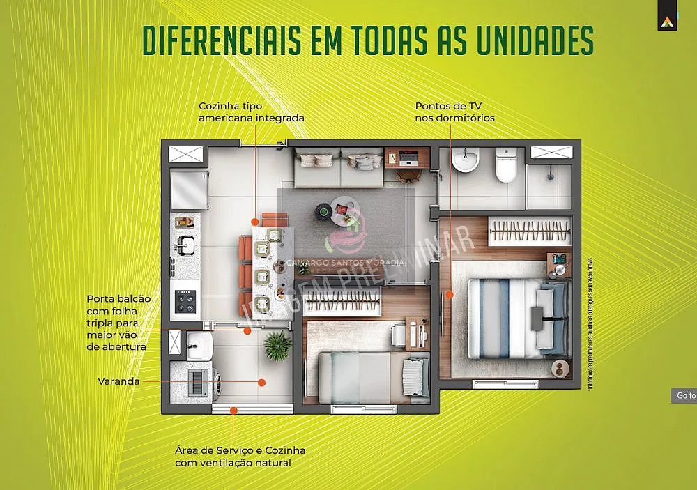 Apartamento, 2 quartos, 35 m² - Foto 6