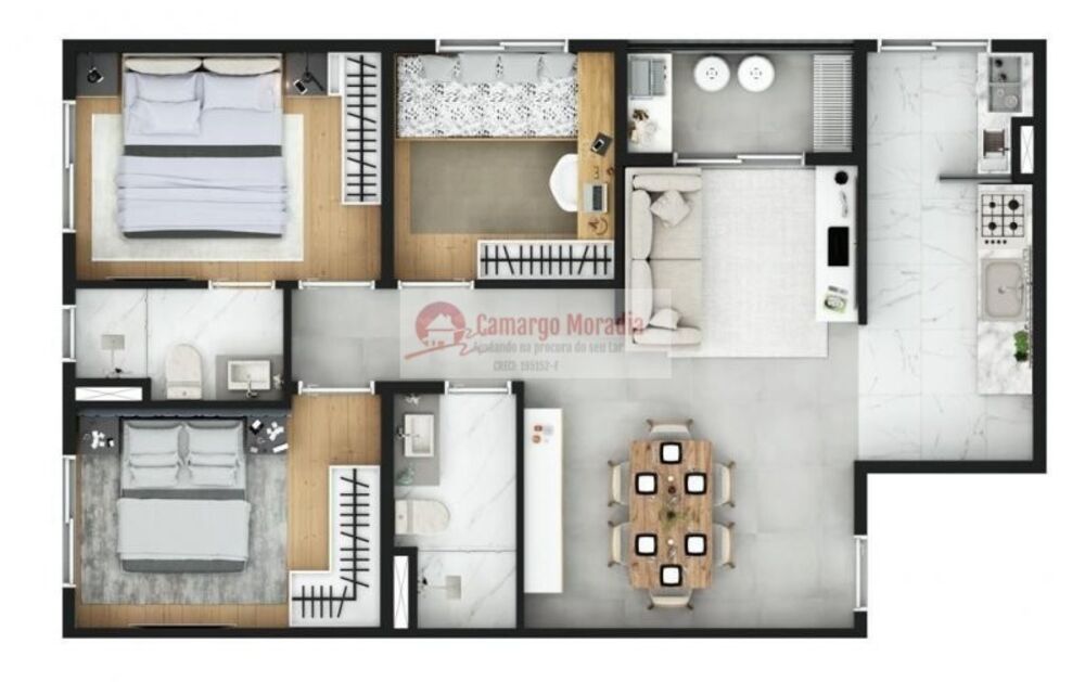 Apartamento, 3 quartos, 65 m² - Foto 7