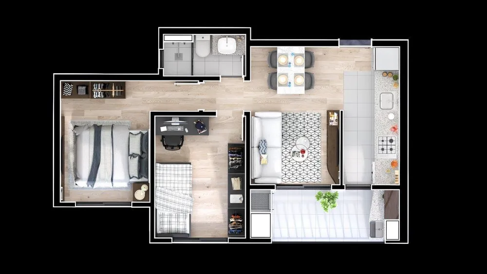 Apartamento, 2 quartos, 47 m² - Foto 3