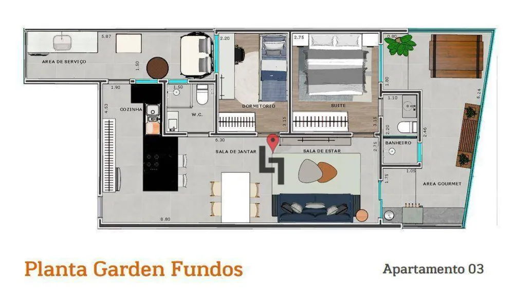 Apartamento, 2 quartos, 79 m² - Foto 1