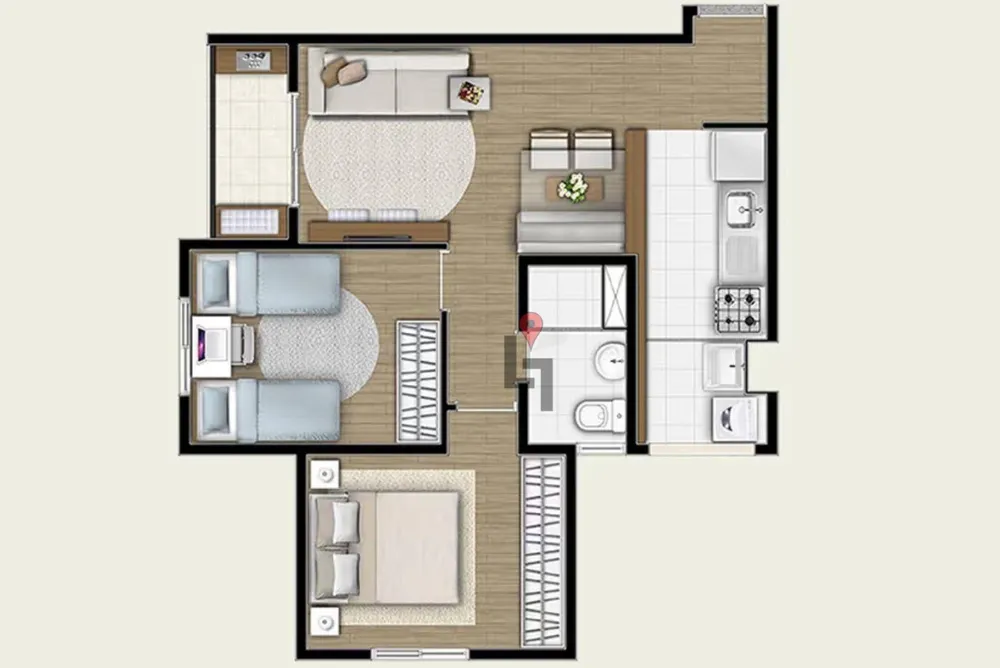 Apartamento, 2 quartos, 46 m² - Foto 11