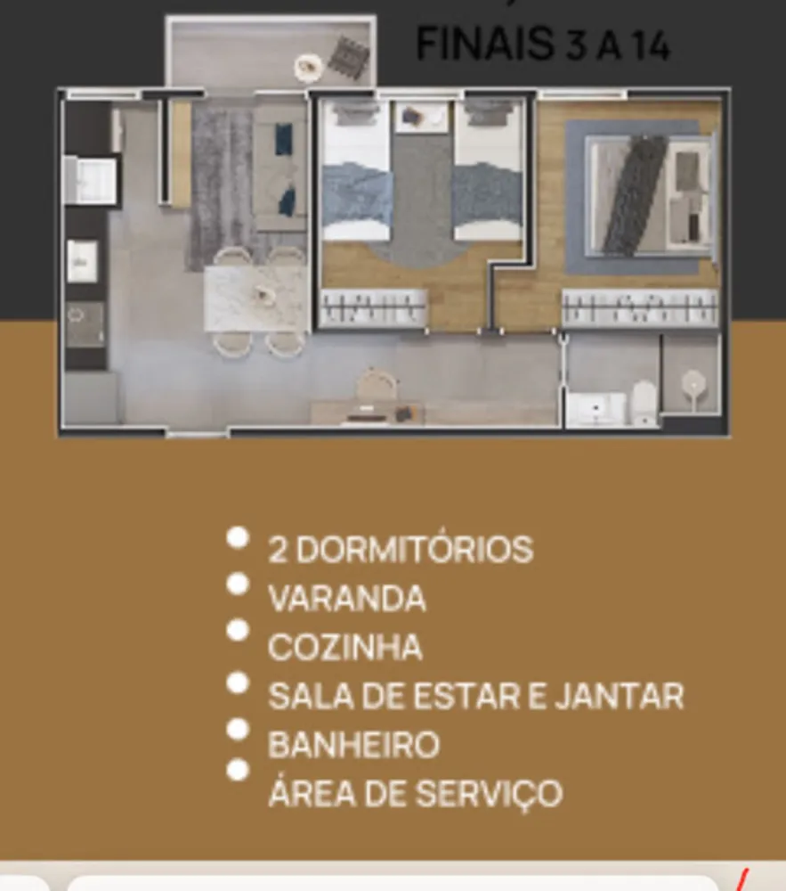 Apartamento, 2 quartos, 45 m² - Foto 3