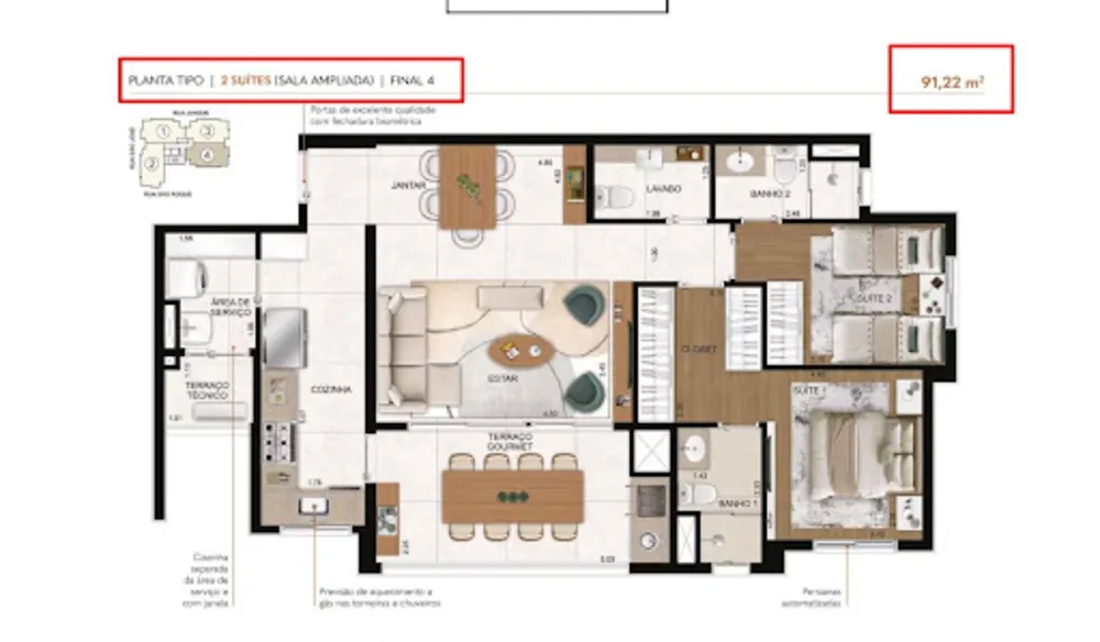 Apartamento, 2 quartos, 91 m² - Foto 10