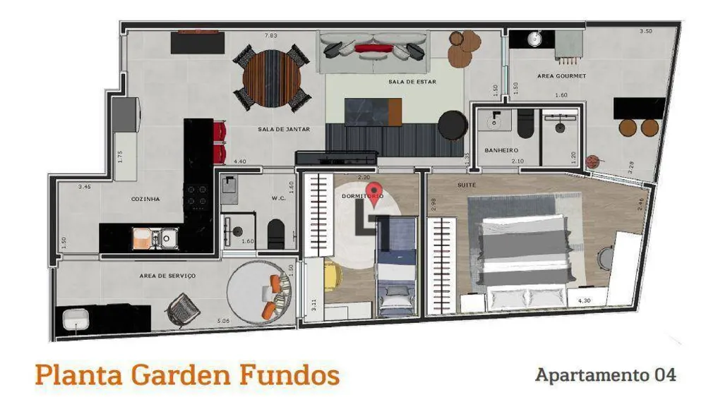Apartamento, 2 quartos, 76 m² - Foto 4