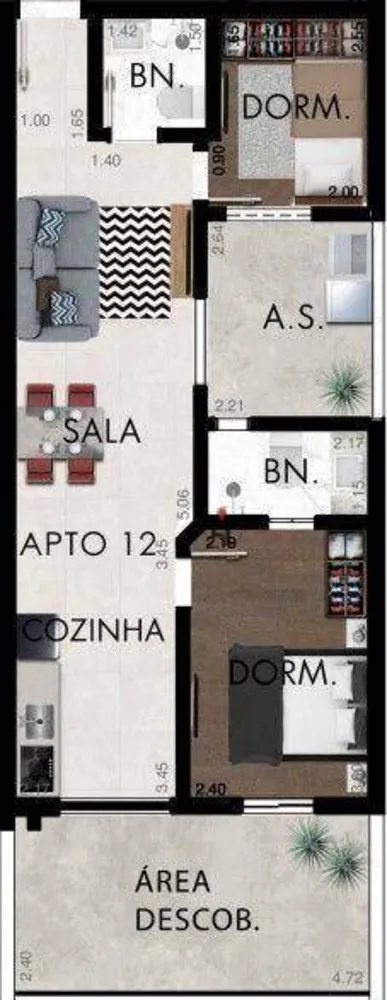Apartamento, 2 quartos, 66 m² - Foto 6