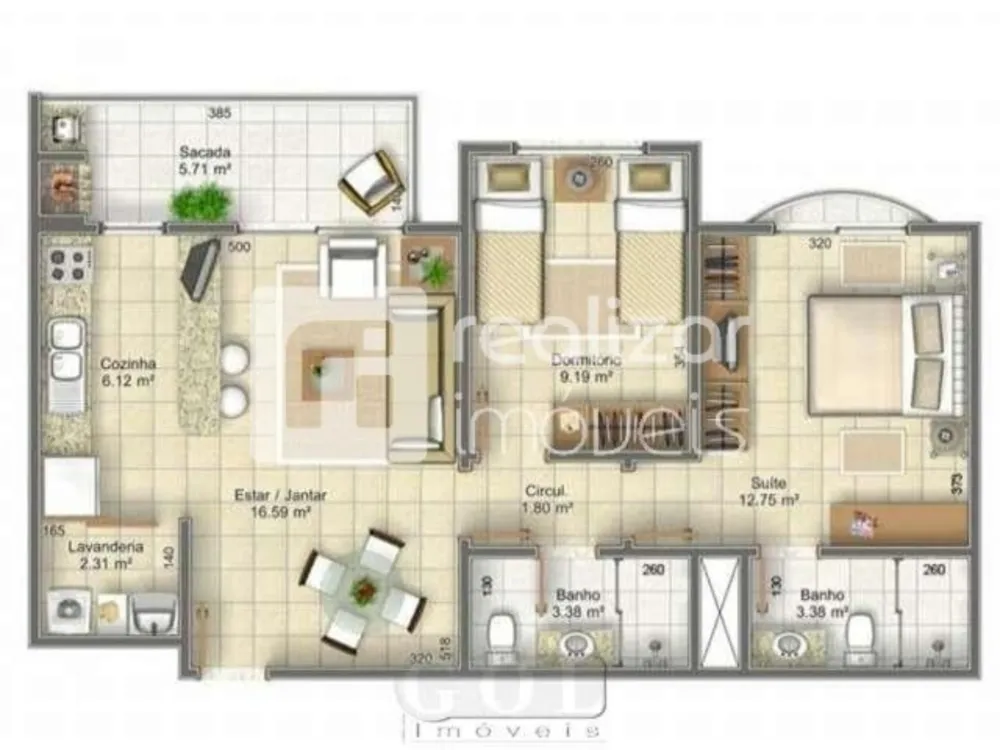 Apartamento, 2 quartos, 72 m² - Foto 12