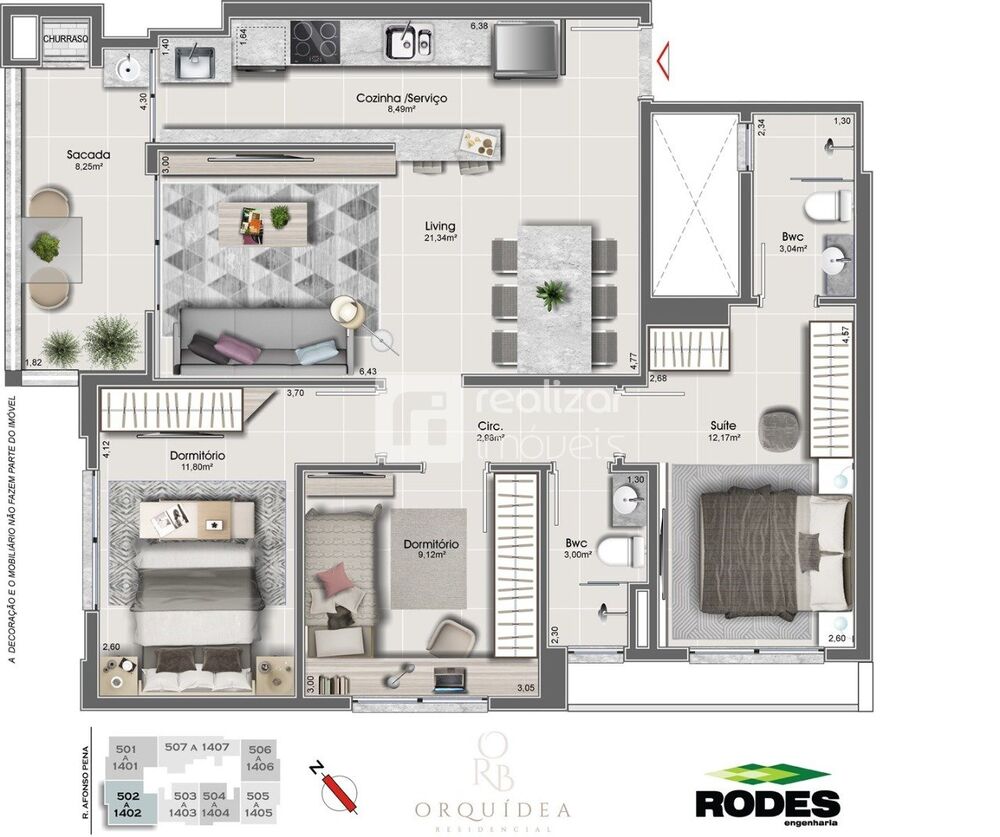 Apartamento Lançamentos com 3 quartos, 92m² - Foto 4